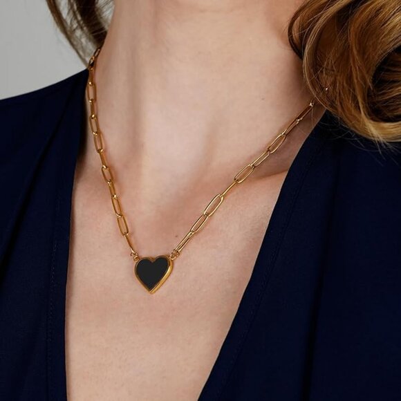 18K Gold Plated Stainless Steel Paperclip Luxury Dainty Adjustable Necklace - Picture 5 of 5